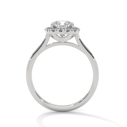 Cushion Halo Lab Grown Diamond Engagement Ring