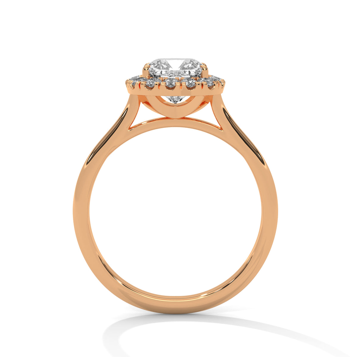 Cushion Halo Lab Grown Diamond Engagement Ring