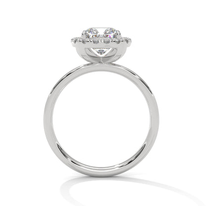 Cushion Halo Lab Grown Diamond Engagement Ring