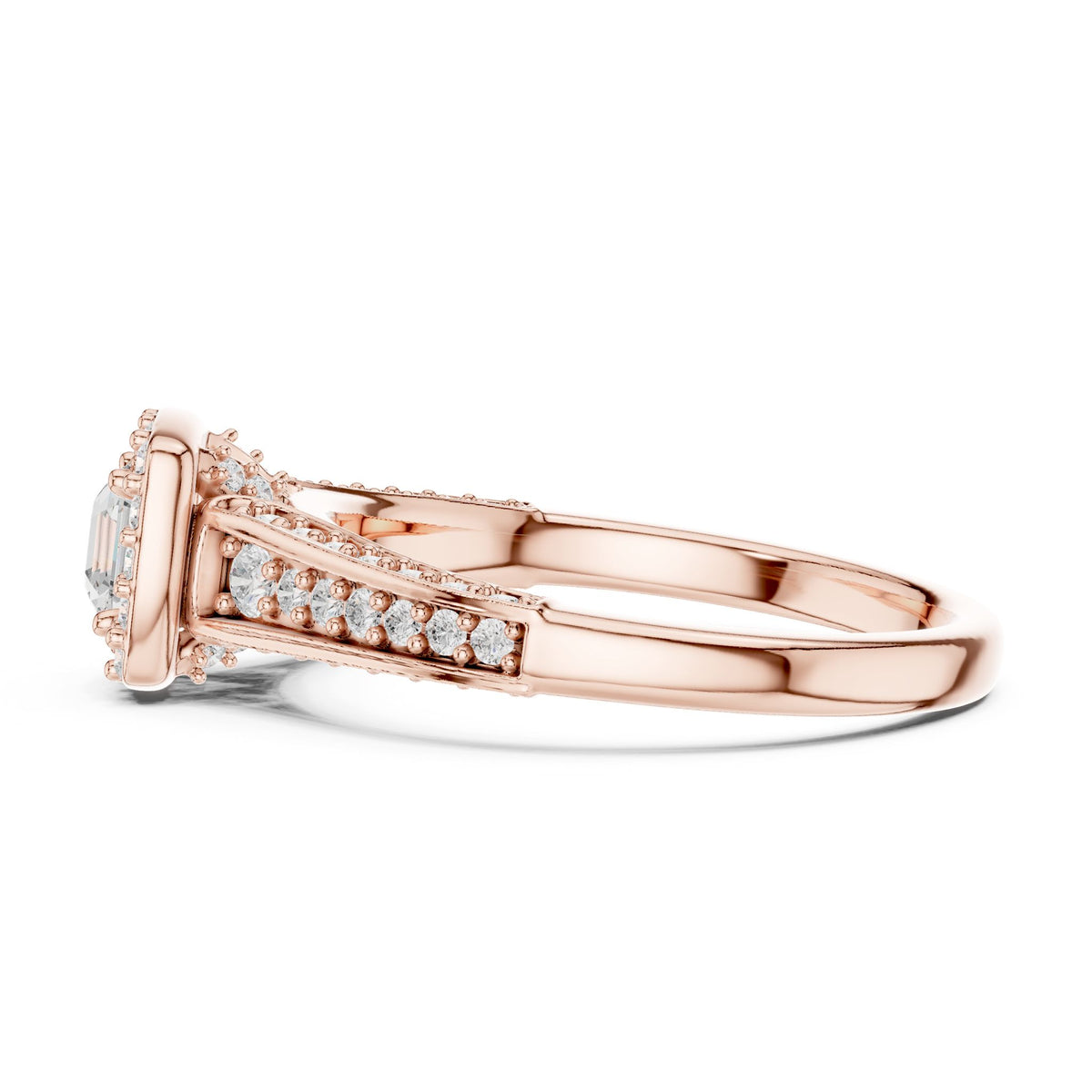 Cushion Halo Lab Grown Diamond Engagement Ring