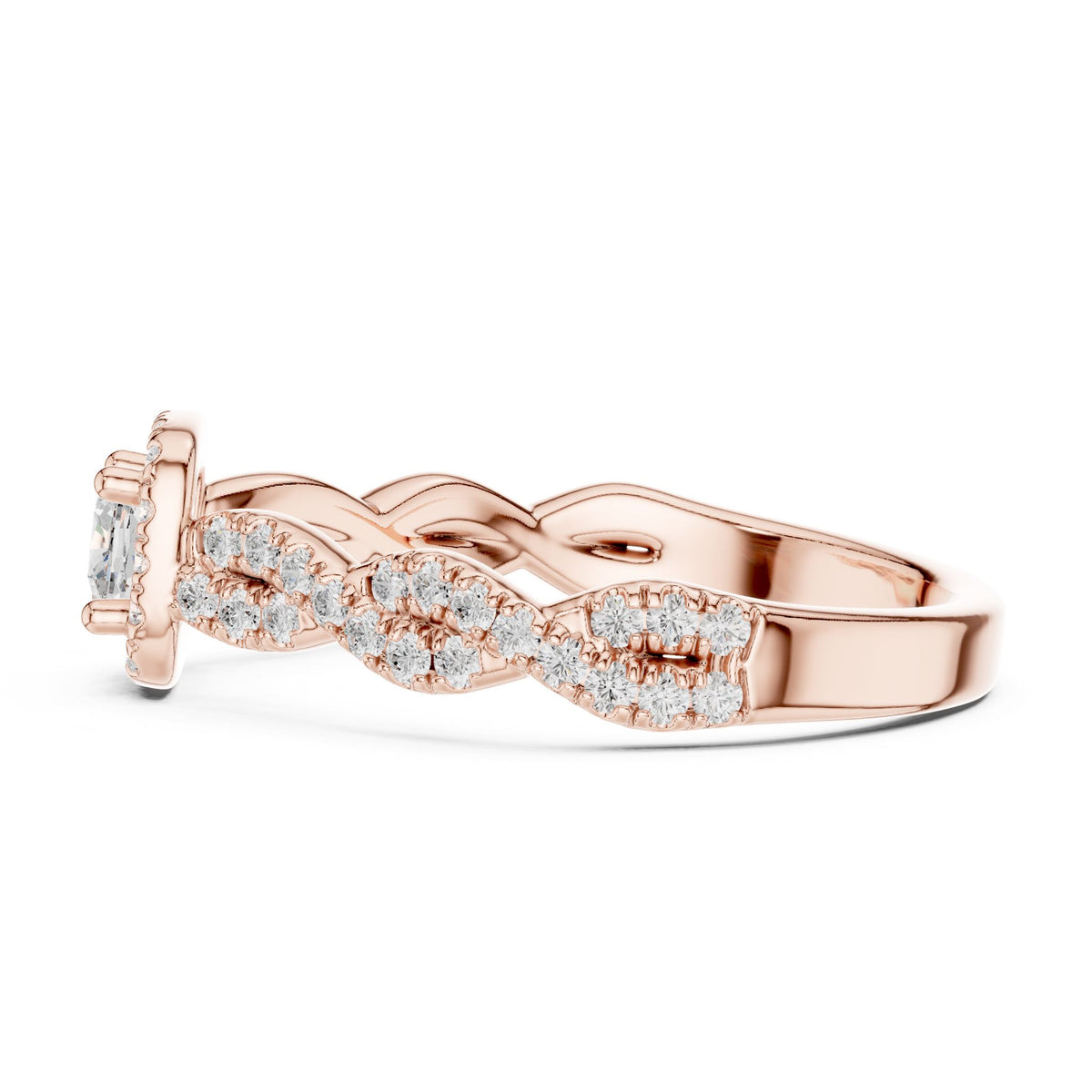 Cushion Halo Lab Grown Diamond Engagement Ring