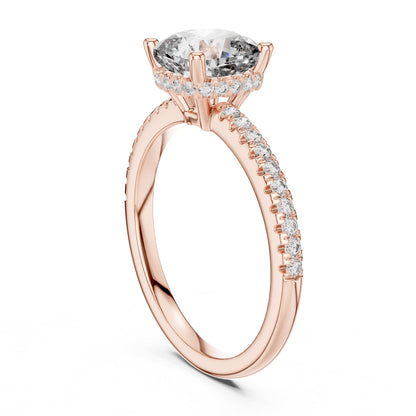Cushion Halo Lab Grown Diamond Engagement Ring