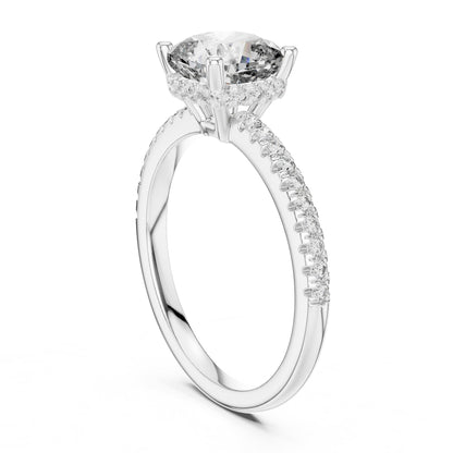 Cushion Halo Lab Grown Diamond Engagement Ring