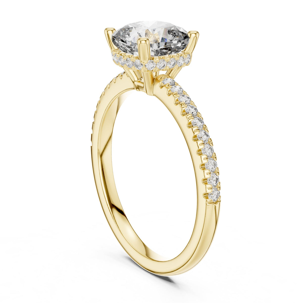 Cushion Halo Lab Grown Diamond Engagement Ring