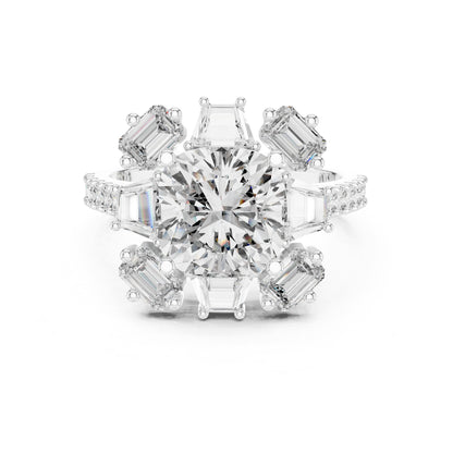 Cushion Halo Lab Grown Diamond Engagement Ring