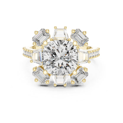 Cushion Halo Lab Grown Diamond Engagement Ring