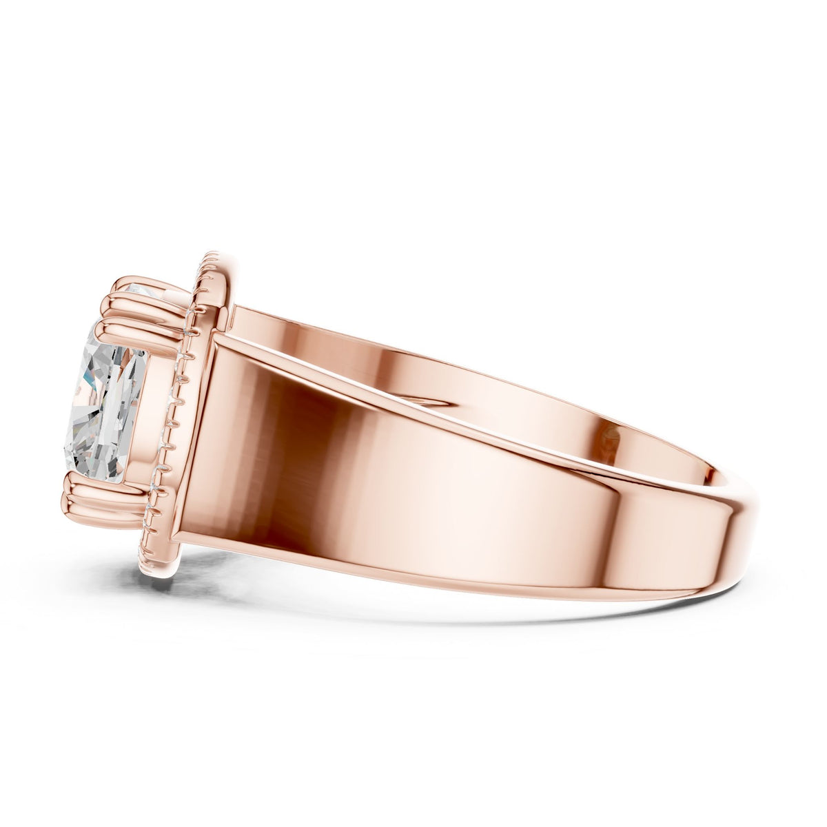 Cushion Halo Lab Grown Diamond Engagement Ring