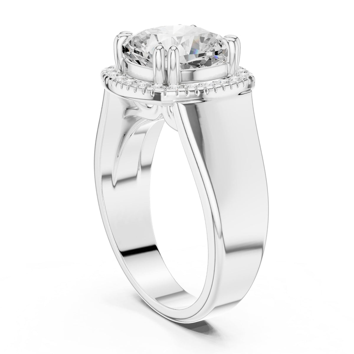 Cushion Halo Lab Grown Diamond Engagement Ring