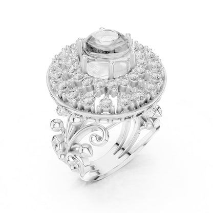 Cushion Halo Lab Grown Diamond Engagement Ring