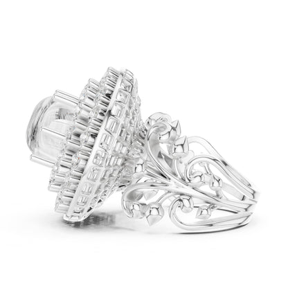 Cushion Halo Lab Grown Diamond Engagement Ring