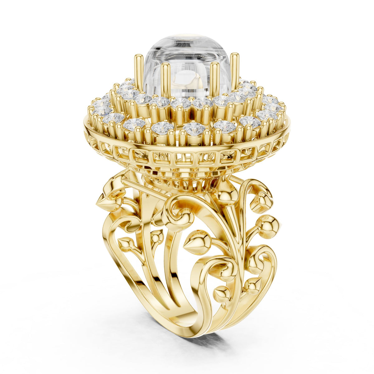 Cushion Halo Lab Grown Diamond Engagement Ring