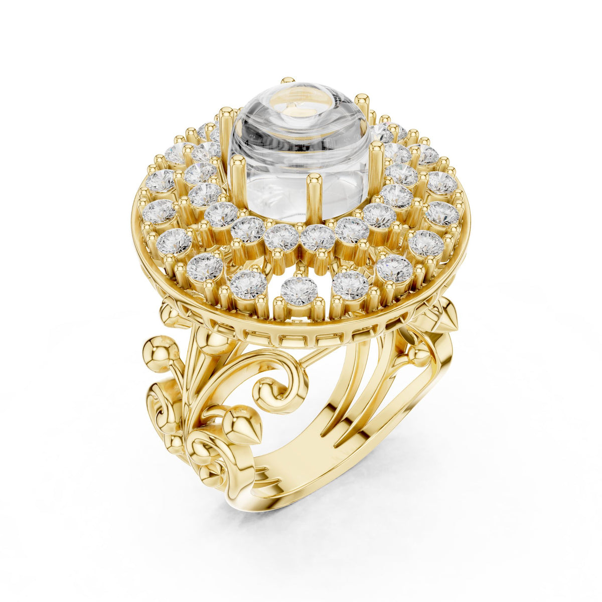 Cushion Halo Lab Grown Diamond Engagement Ring