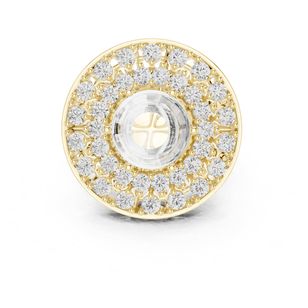 Cushion Halo Lab Grown Diamond Engagement Ring