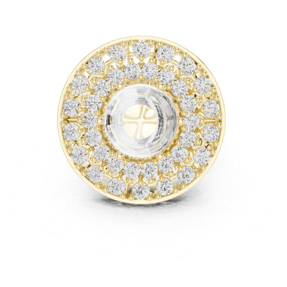 Cushion Halo Lab Grown Diamond Engagement Ring