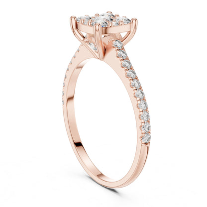 Cushion Halo Lab Grown Diamond Engagement Ring