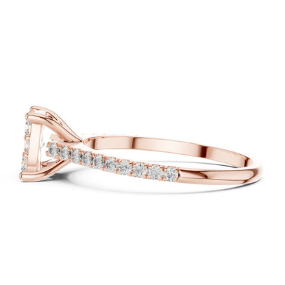 Cushion Halo Lab Grown Diamond Engagement Ring