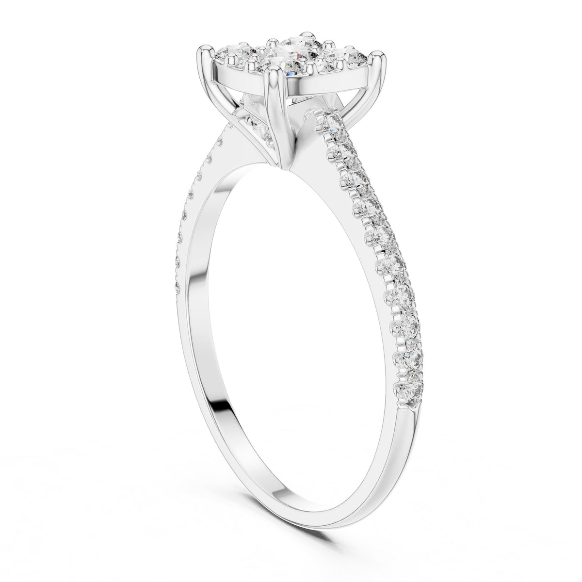 Cushion Halo Lab Grown Diamond Engagement Ring