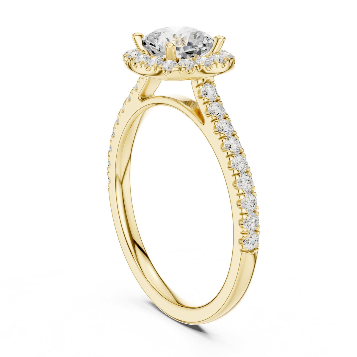 Cushion Halo Lab Grown Diamond Engagement Ring