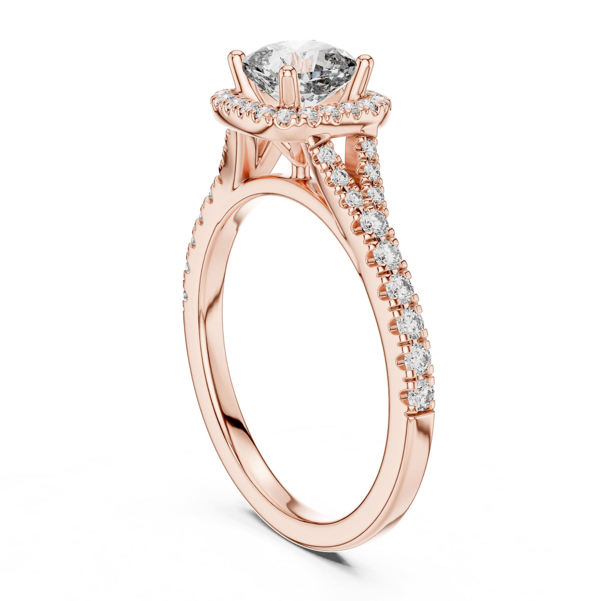 Cushion Halo Lab Grown Diamond Engagement Ring