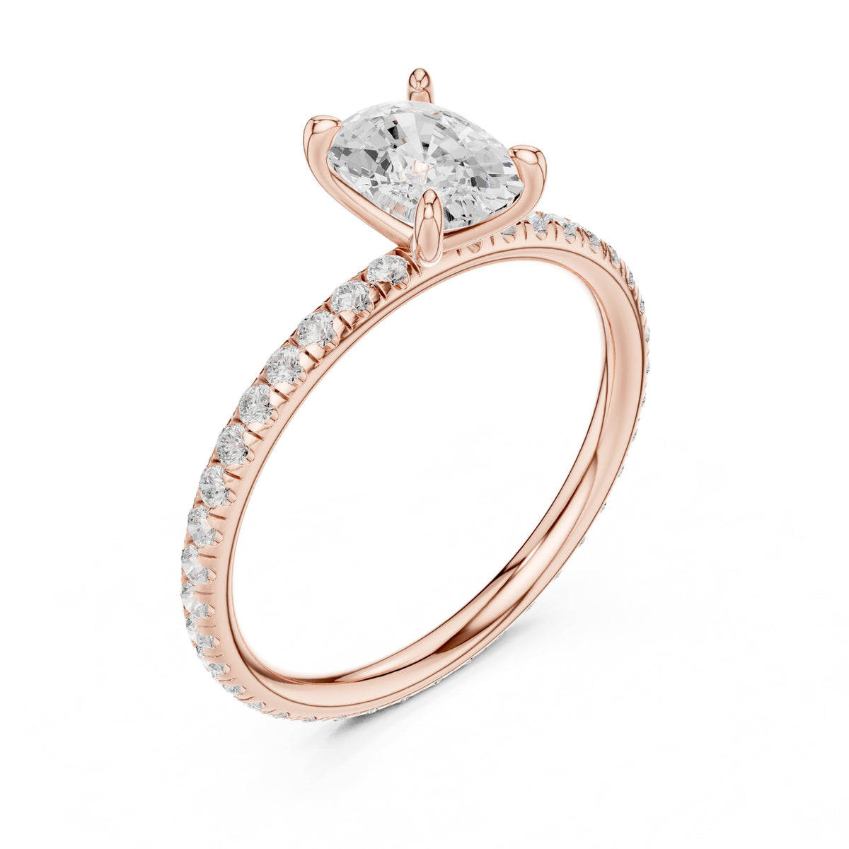 Cushion Pave Lab Grown Diamond Engagement Ring