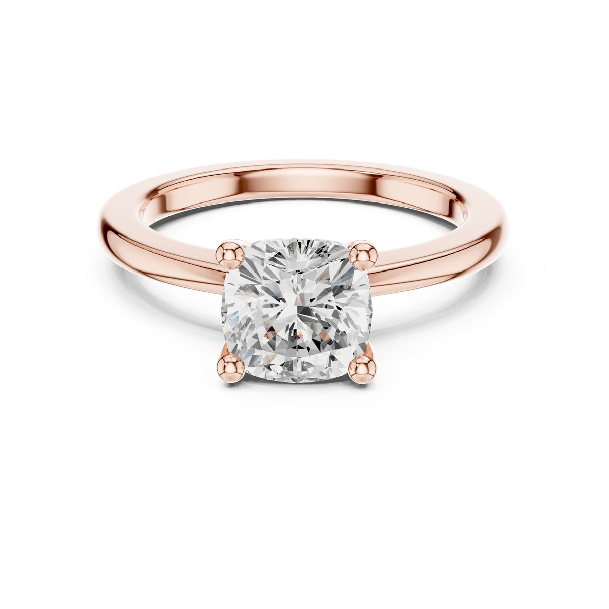 Cushion Solitaire Lab Grown Diamond Engagement Ring