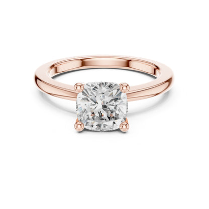 Cushion Solitaire Lab Grown Diamond Engagement Ring