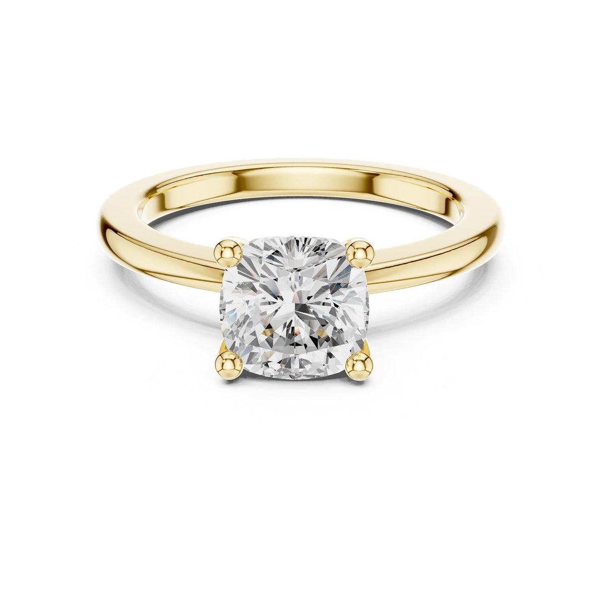 Cushion Solitaire Lab Grown Diamond Engagement Ring