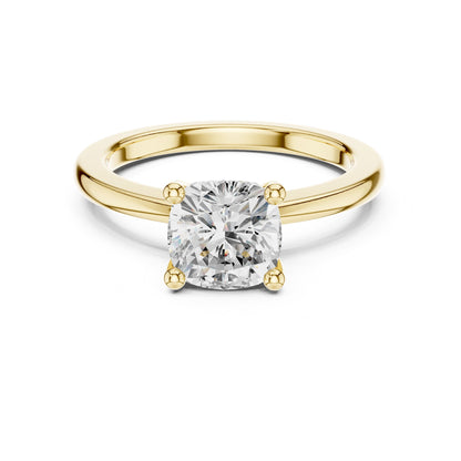 Cushion Solitaire Lab Grown Diamond Engagement Ring