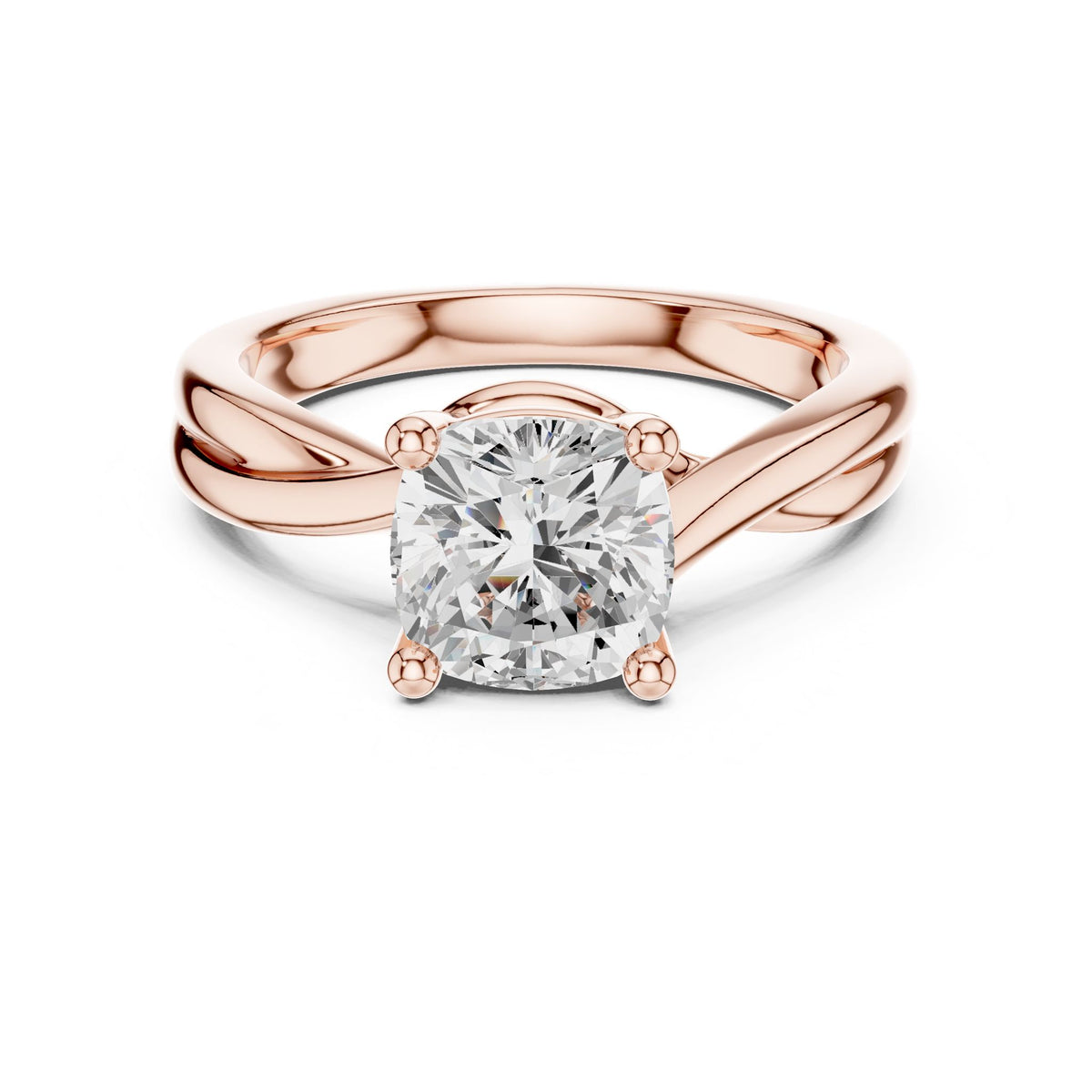 Cushion Solitaire Lab Grown Diamond Engagement Ring