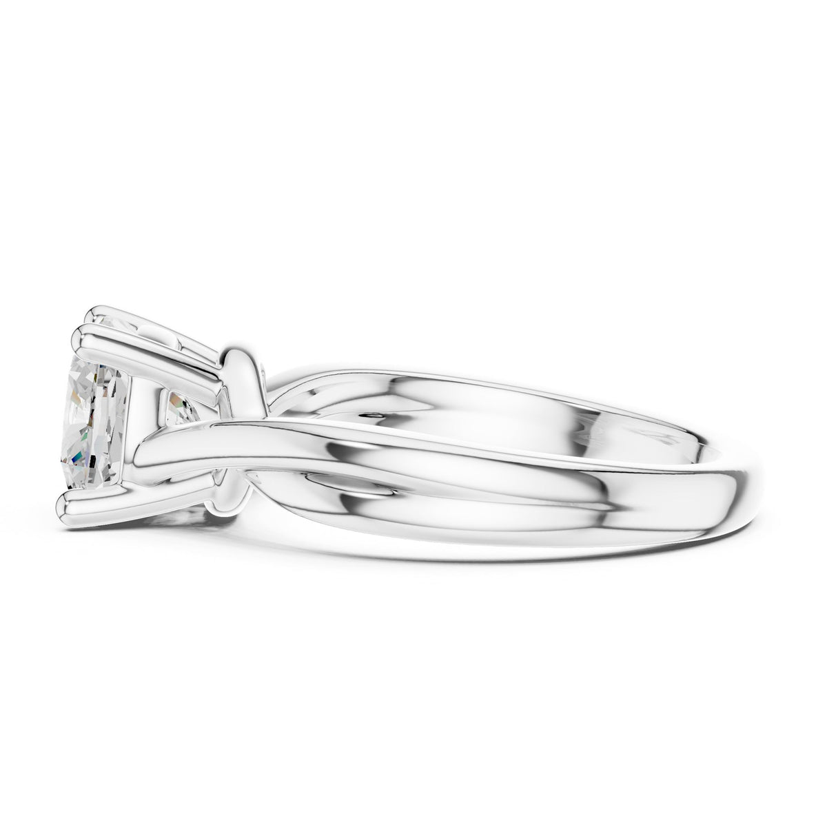 Cushion Solitaire Lab Grown Diamond Engagement Ring