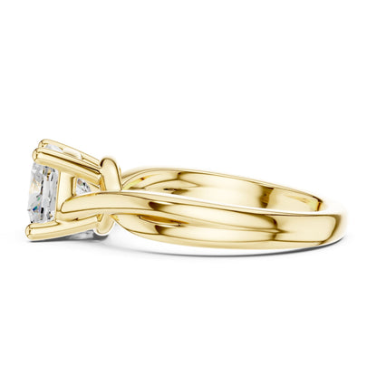 Cushion Solitaire Lab Grown Diamond Engagement Ring