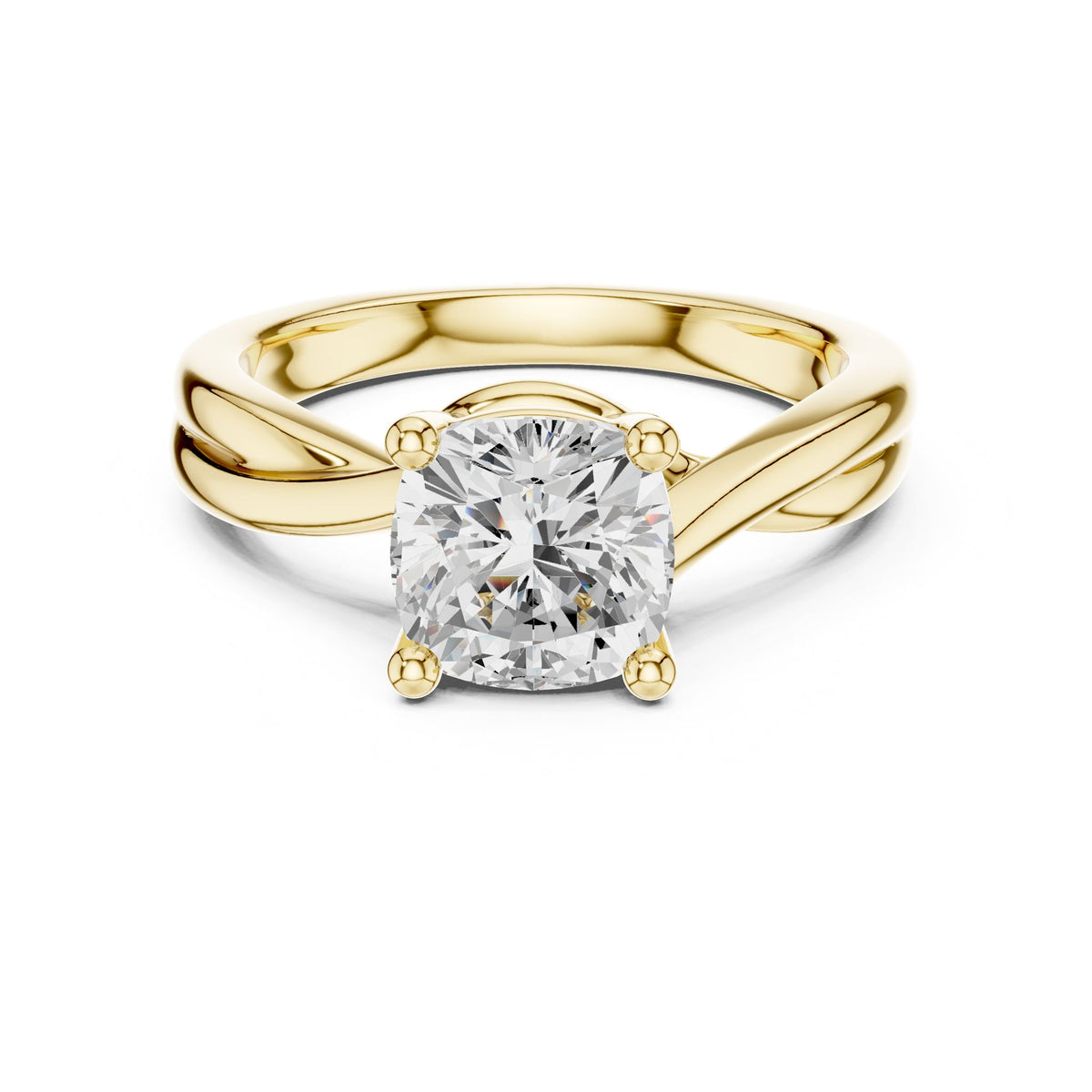 Cushion Solitaire Lab Grown Diamond Engagement Ring