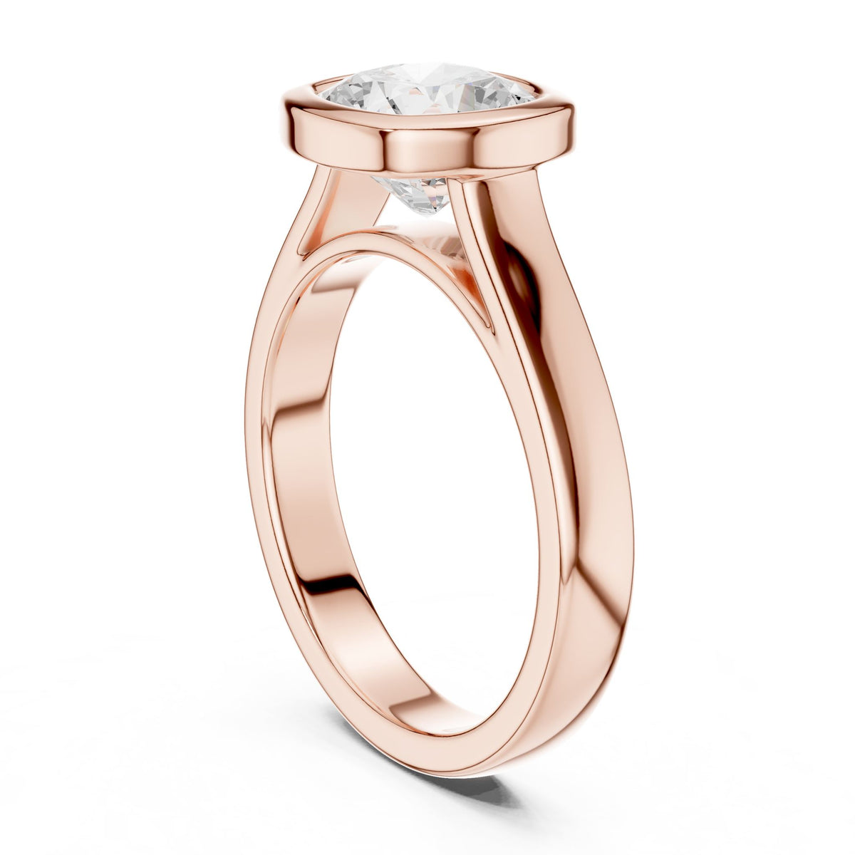 Cushion Solitaire Lab Grown Diamond Engagement Ring