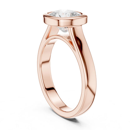 Cushion Solitaire Lab Grown Diamond Engagement Ring