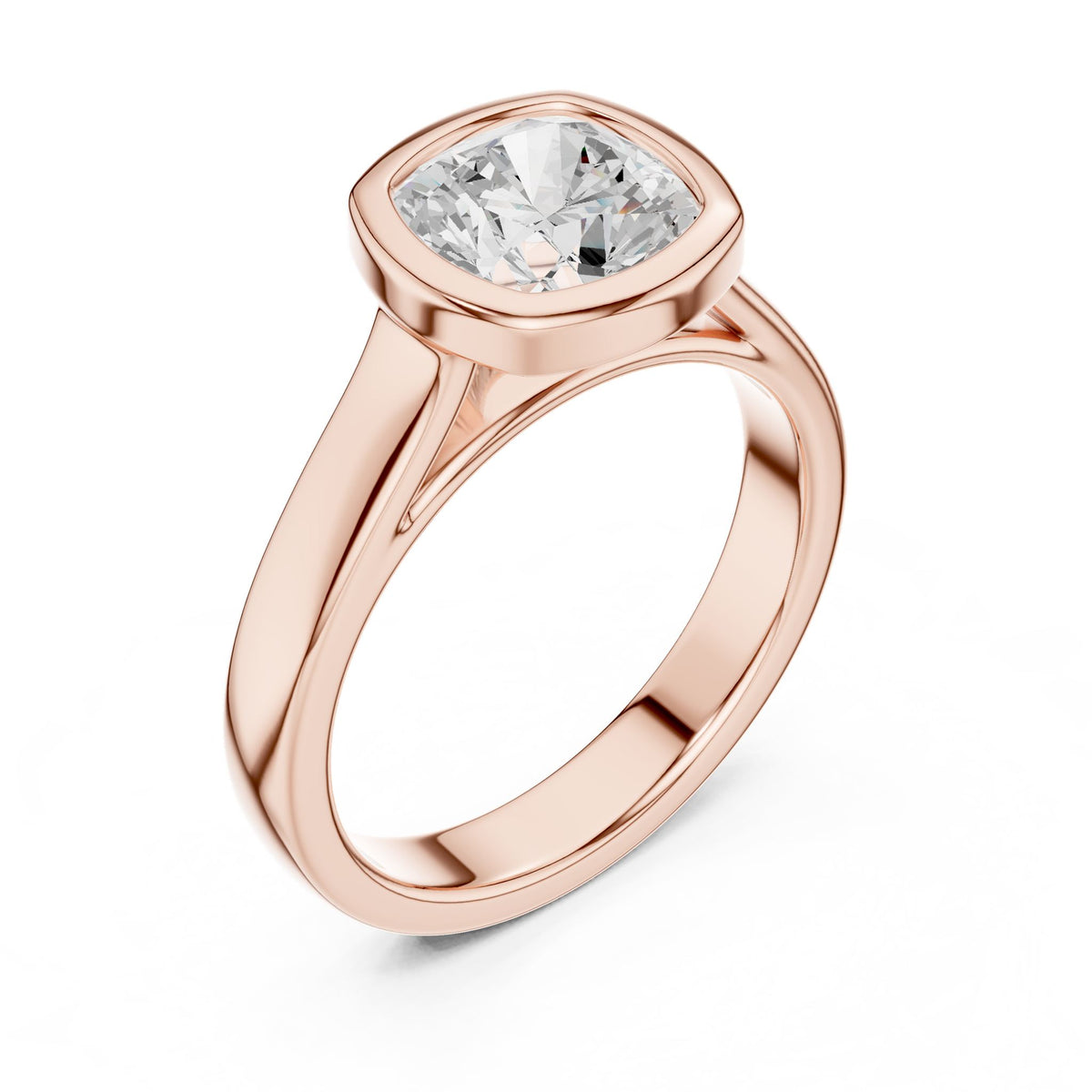 Cushion Solitaire Lab Grown Diamond Engagement Ring