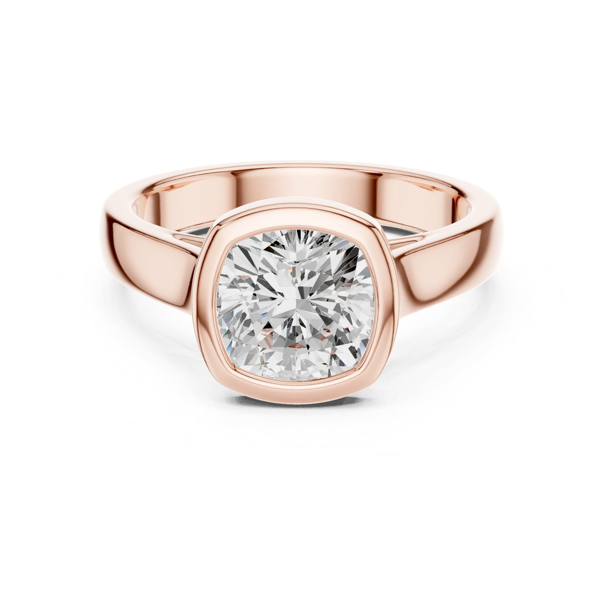 Cushion Solitaire Lab Grown Diamond Engagement Ring
