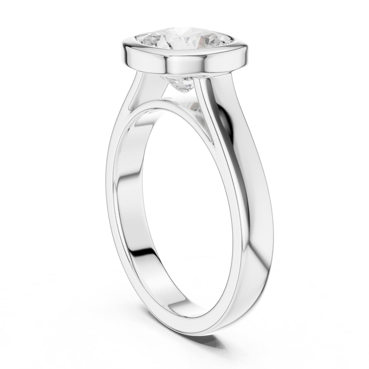 Cushion Solitaire Lab Grown Diamond Engagement Ring