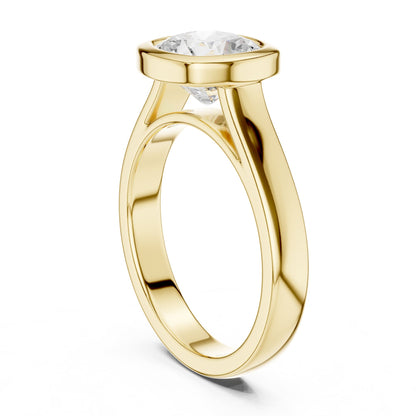 Cushion Solitaire Lab Grown Diamond Engagement Ring