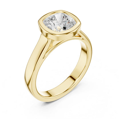 Cushion Solitaire Lab Grown Diamond Engagement Ring