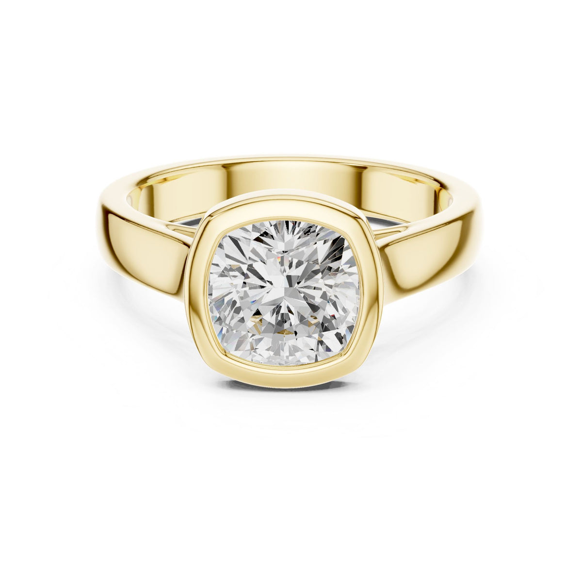 Cushion Solitaire Lab Grown Diamond Engagement Ring