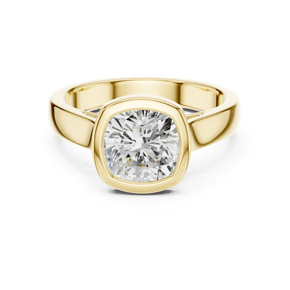 Cushion Solitaire Lab Grown Diamond Engagement Ring