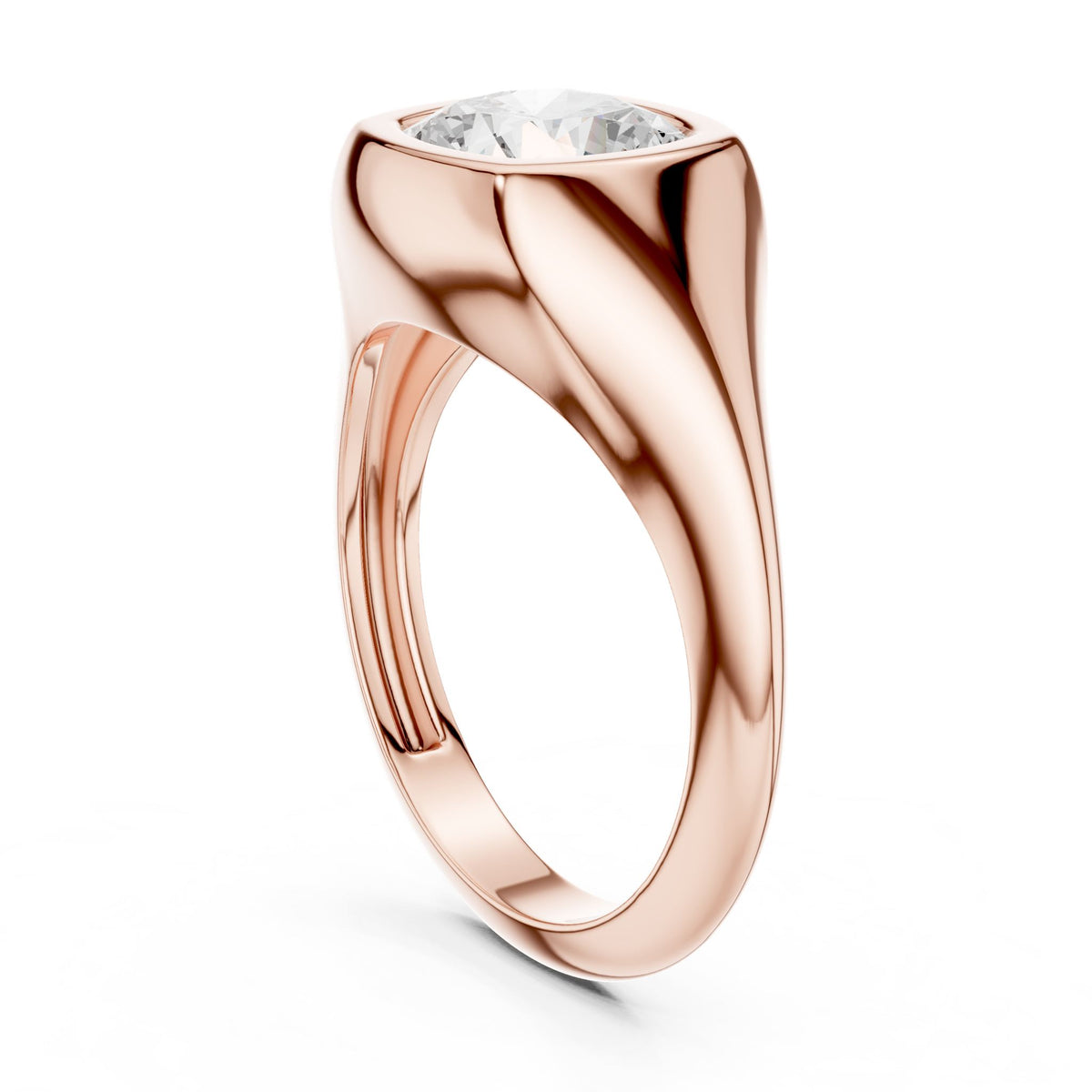 Cushion Solitaire Lab Grown Diamond Engagement Ring