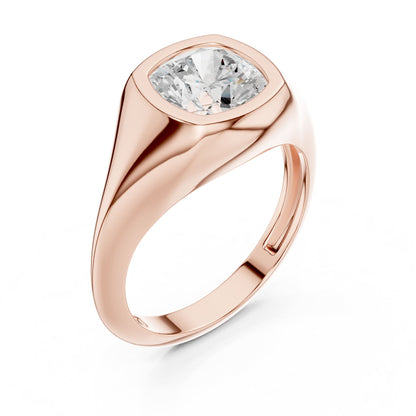 Cushion Solitaire Lab Grown Diamond Engagement Ring