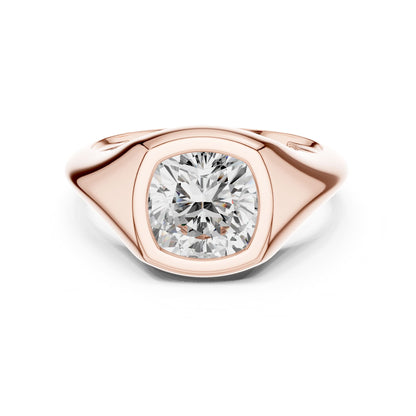 Cushion Solitaire Lab Grown Diamond Engagement Ring