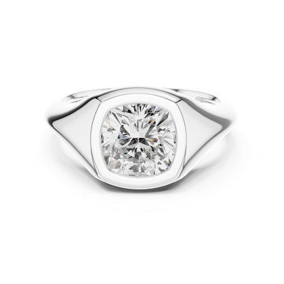 Cushion Solitaire Lab Grown Diamond Engagement Ring