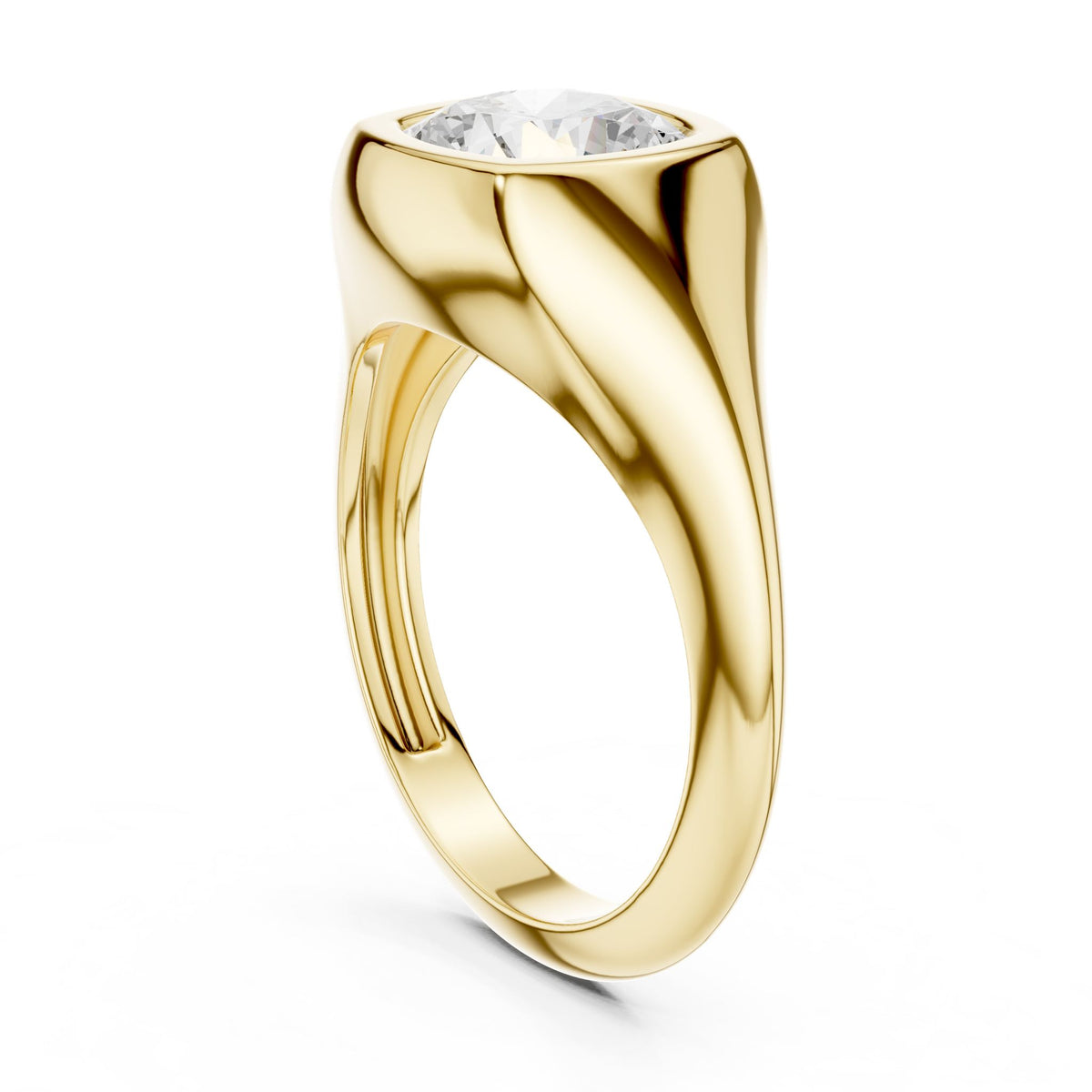 Cushion Solitaire Lab Grown Diamond Engagement Ring