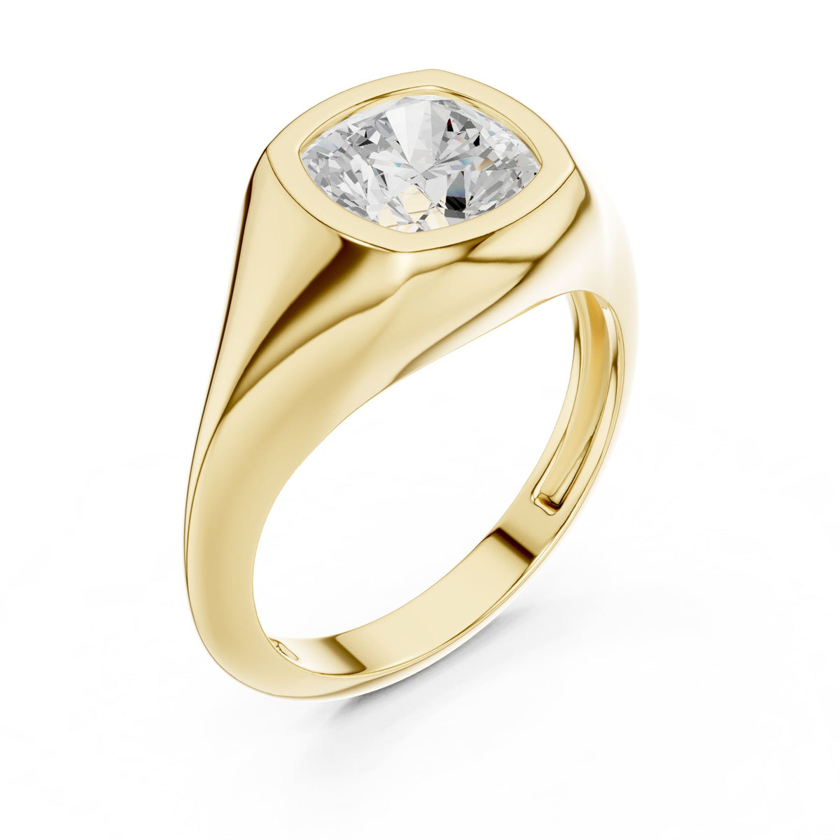 Cushion Solitaire Lab Grown Diamond Engagement Ring