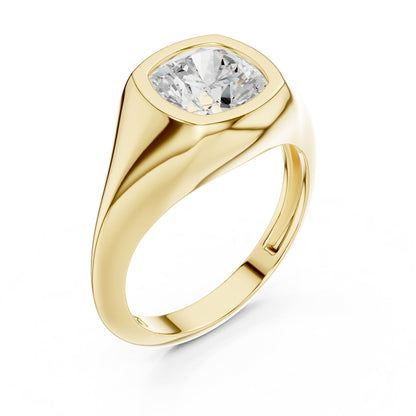 Cushion Solitaire Lab Grown Diamond Engagement Ring