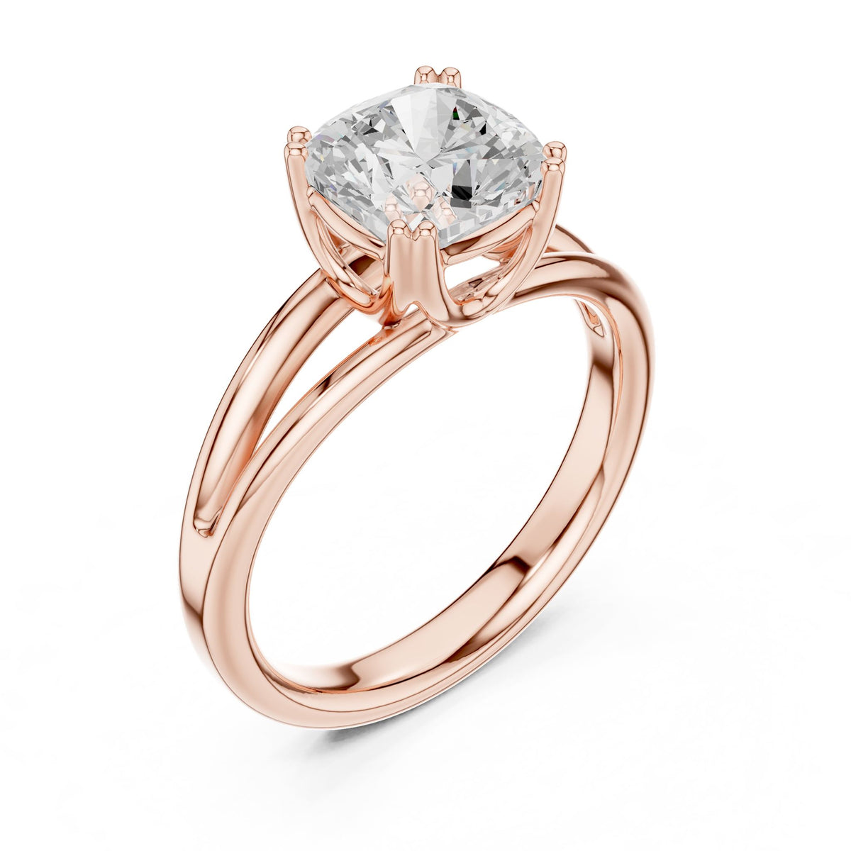 Cushion Solitaire Lab Grown Diamond Engagement Ring