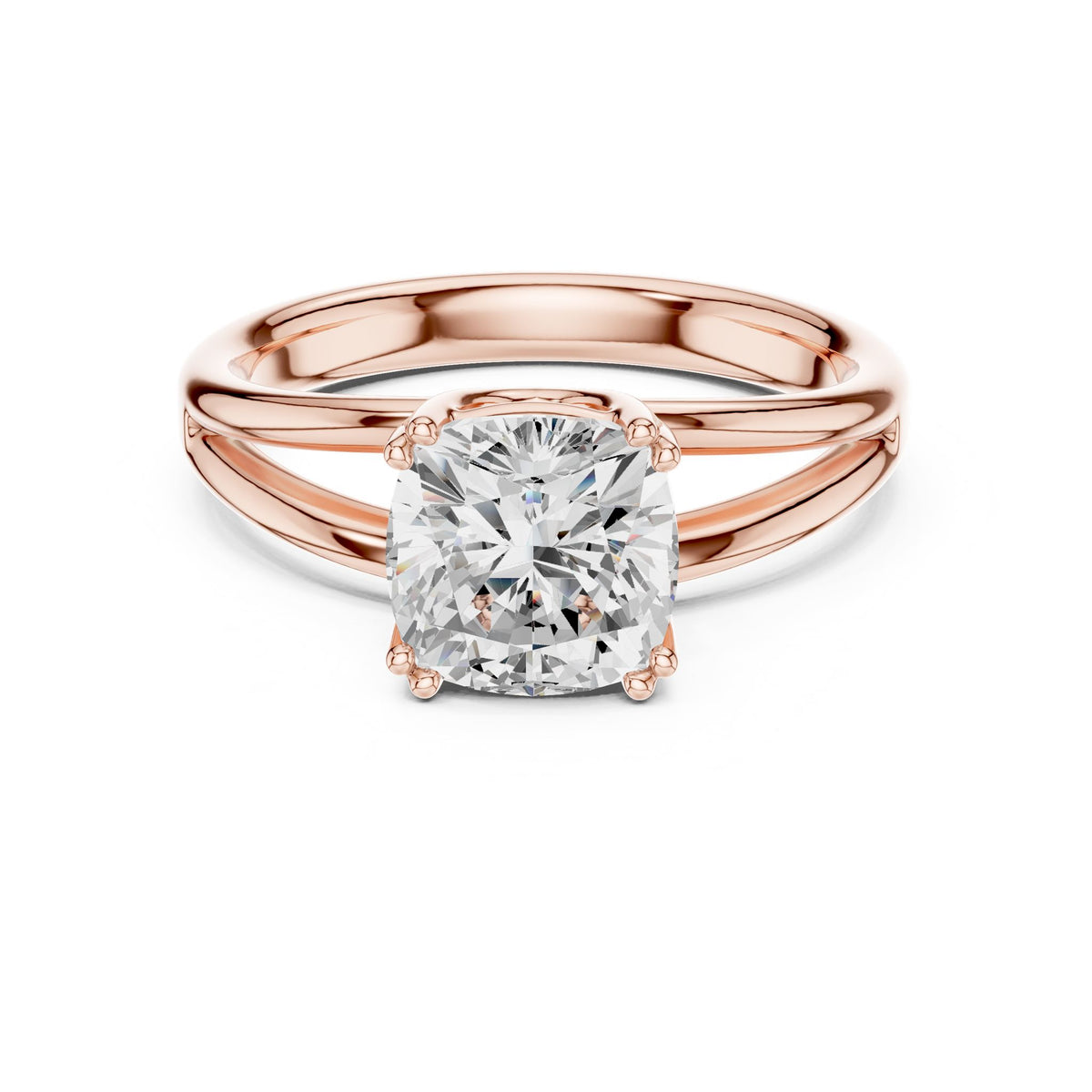 Cushion Solitaire Lab Grown Diamond Engagement Ring